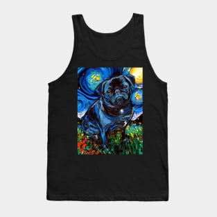 Black Pug Night Tank Top